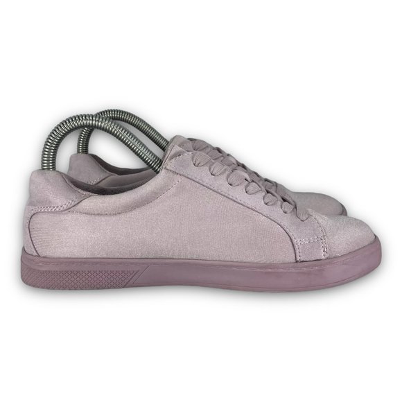 Call It Spring Ferrawet Sneakers Satin Low Top Lace Up Lavender Women 7 - Picture 3 of 11